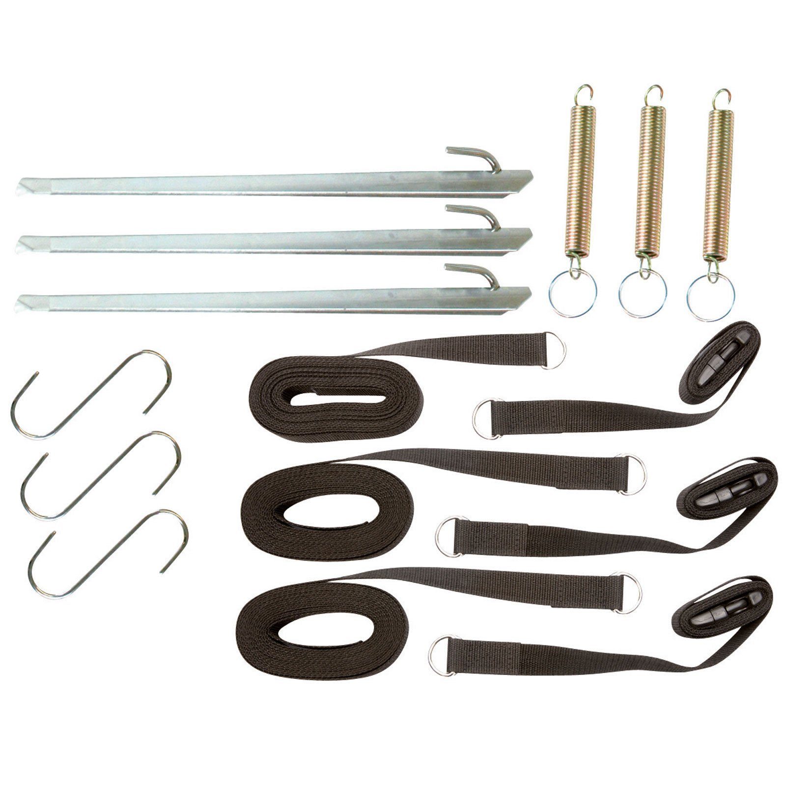 Bo-Camp Leine 3er Set Sturm Band Markisen Spannband Vor, Nylon, Zelt Sicherung Wohnwagen Camping 5 m