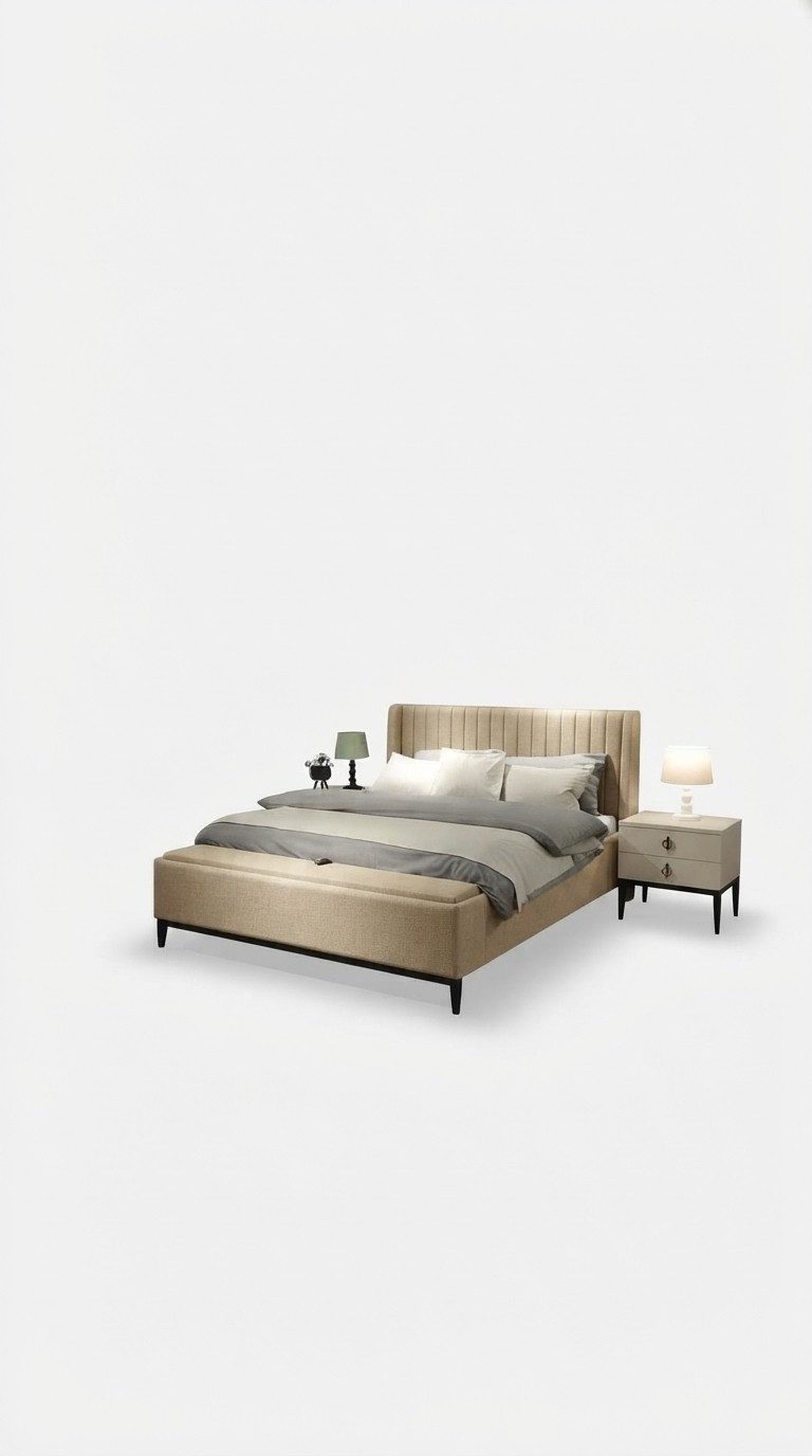 Xlmoebel Polsterbett Elegantes Designer Doppelbett für Ihr Schlafzimmer (Doppelbett, 1-tlg., Elegantes Designer Doppelbett), Made in Europa