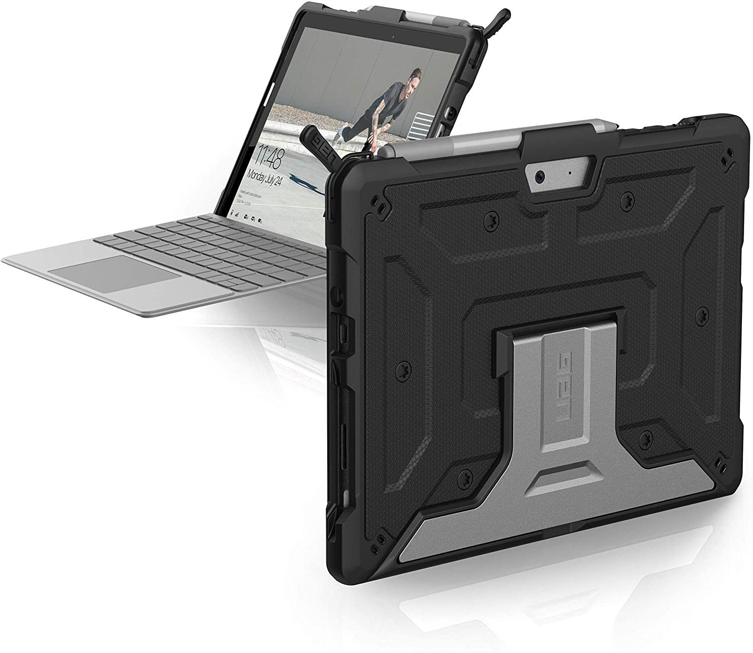 UAG Tablet-Hülle Metropolis, [Microsoft Surface Go / Surface Go 2 / Surface  Go 3 Hülle, Offiziell "Designed for Surface" zertifiziert, Type Cover  komatibel, Surface Pen Halterung, Standfunktion, Sturz- und stoßsicher] -  schwarz