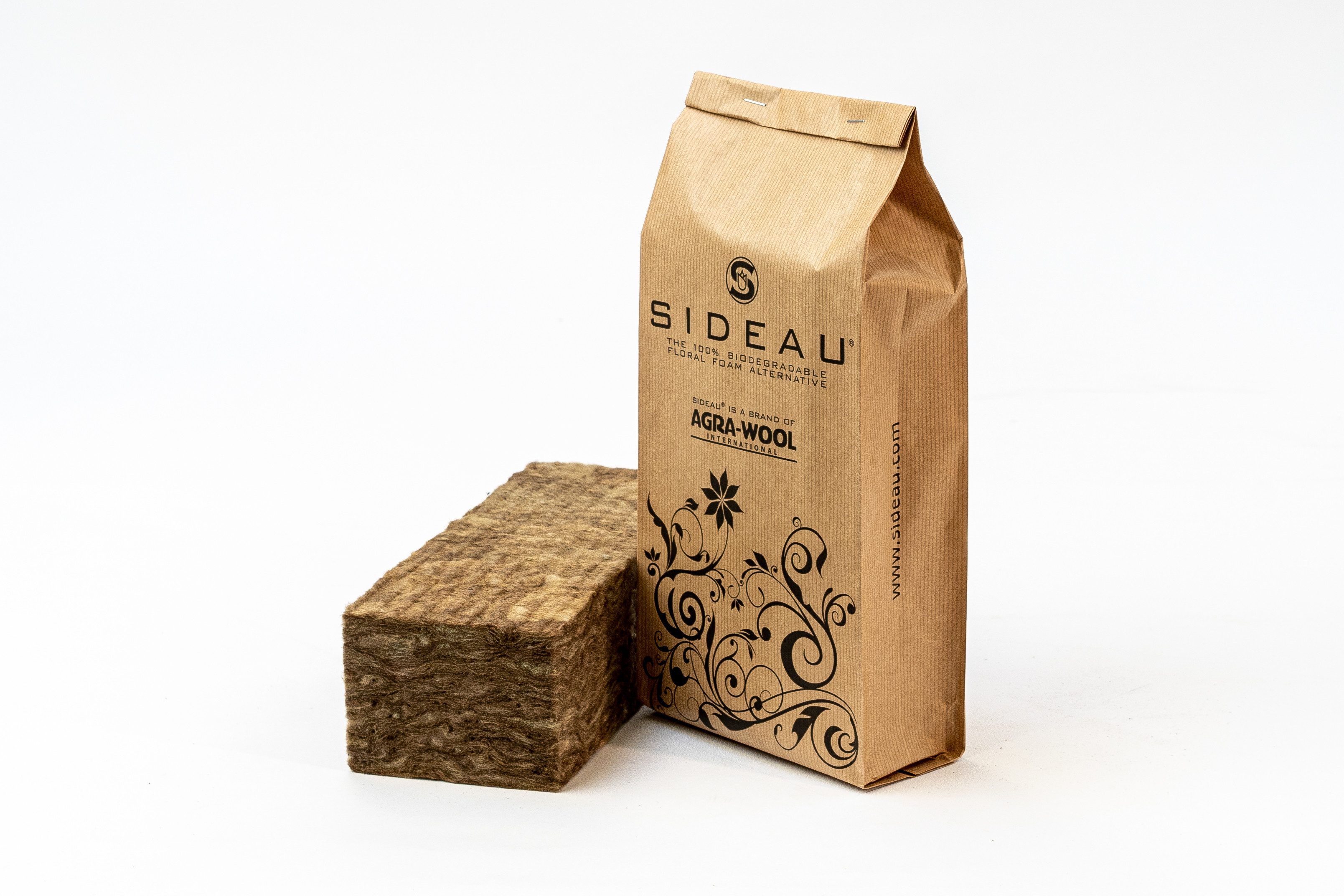 Sideau Bastelmoos, Steckmasse Ziegel 23x10x7,5cm kompostierbar & abbaubar 1 Stück