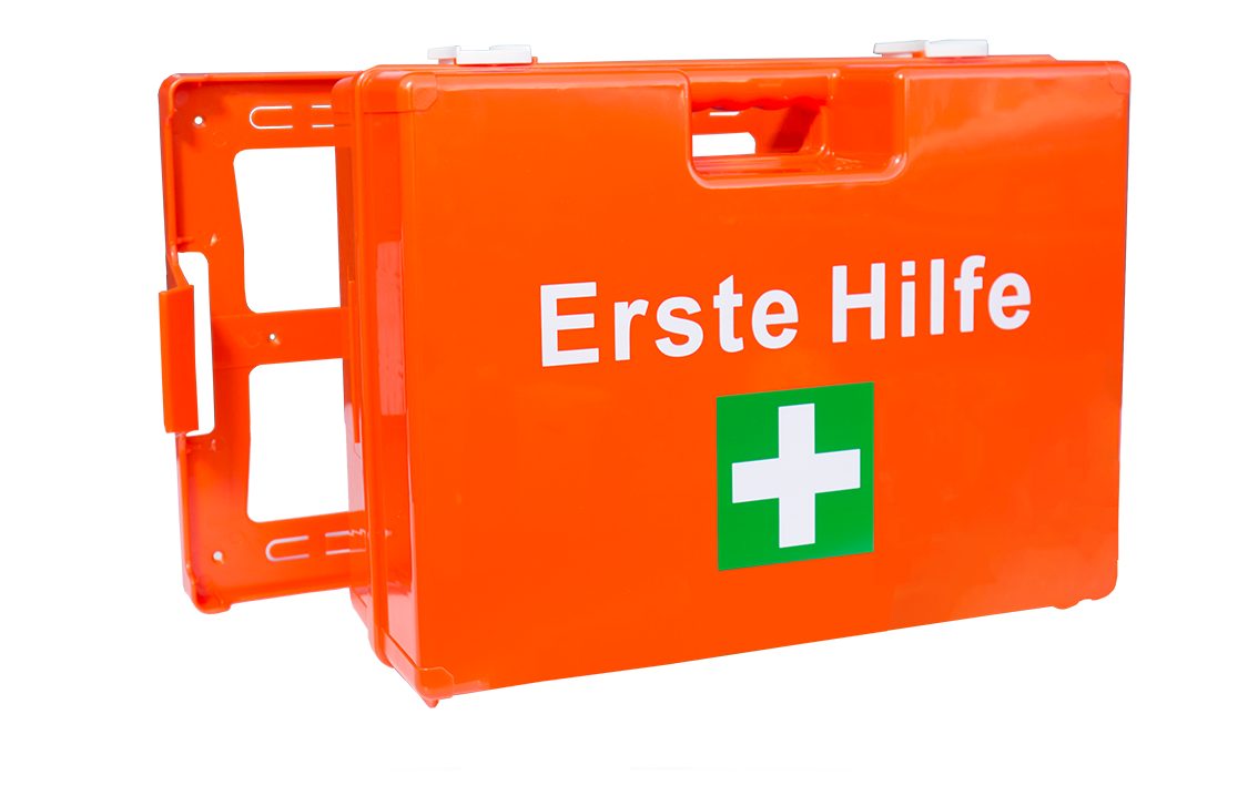 Steelboxx Arzttasche Erste-Hilfe-Koffer für Betriebe DIN 13157 Premium orange (Spar Set, 1-tlg), DIN 13 157