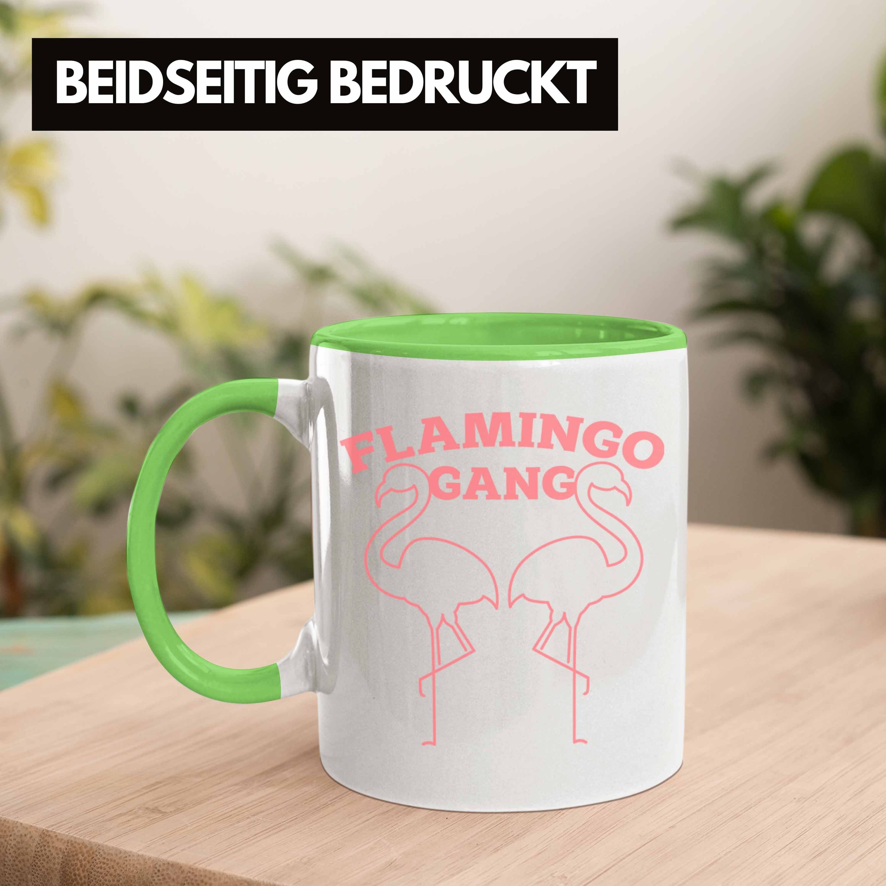 Flamingo-Fans Grün Trendation Trendation Pink Tasse Tasse Lustige Fla -Flamingo Geschenkidee