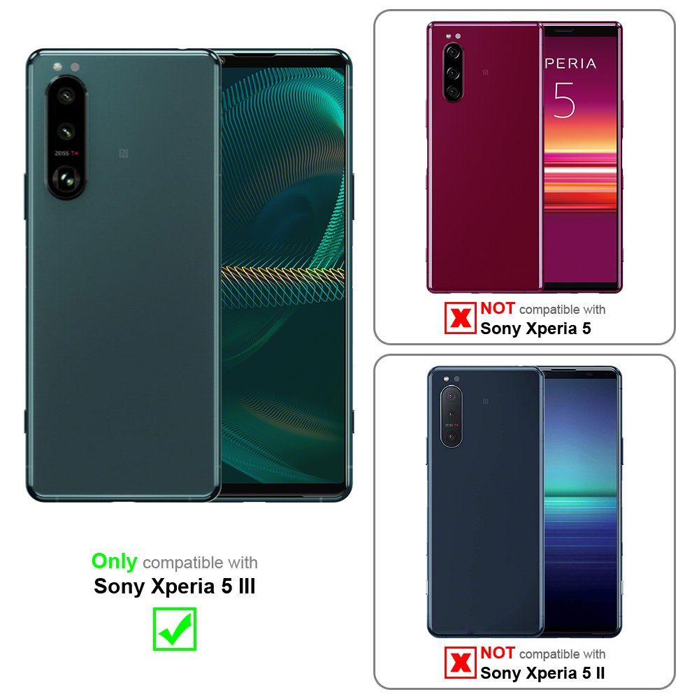 Cadorabo Handyhülle für Sony Xperia 5 III Hülle Sony Xperia 5 III, Hülle Schutzhülle mit Standfunktion, Magnetverschluss und Kartenfach