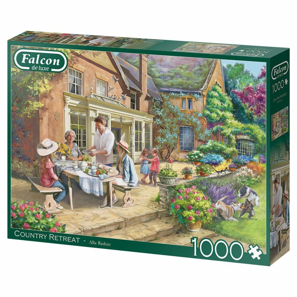 Puzzleteile Puzzle 1000 House Country 1000 Retreat Teile, Jumbo Spiele Falcon