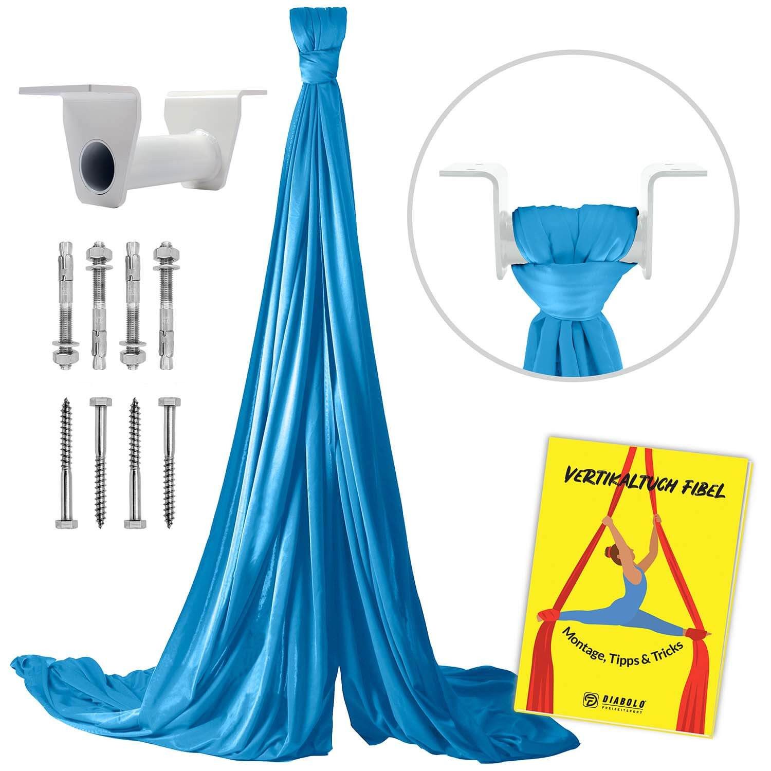 Diabolo Freizeitsport Nestschaukel Vertikaltuch 8m (türkisblau) + Deckenhal günstig online kaufen