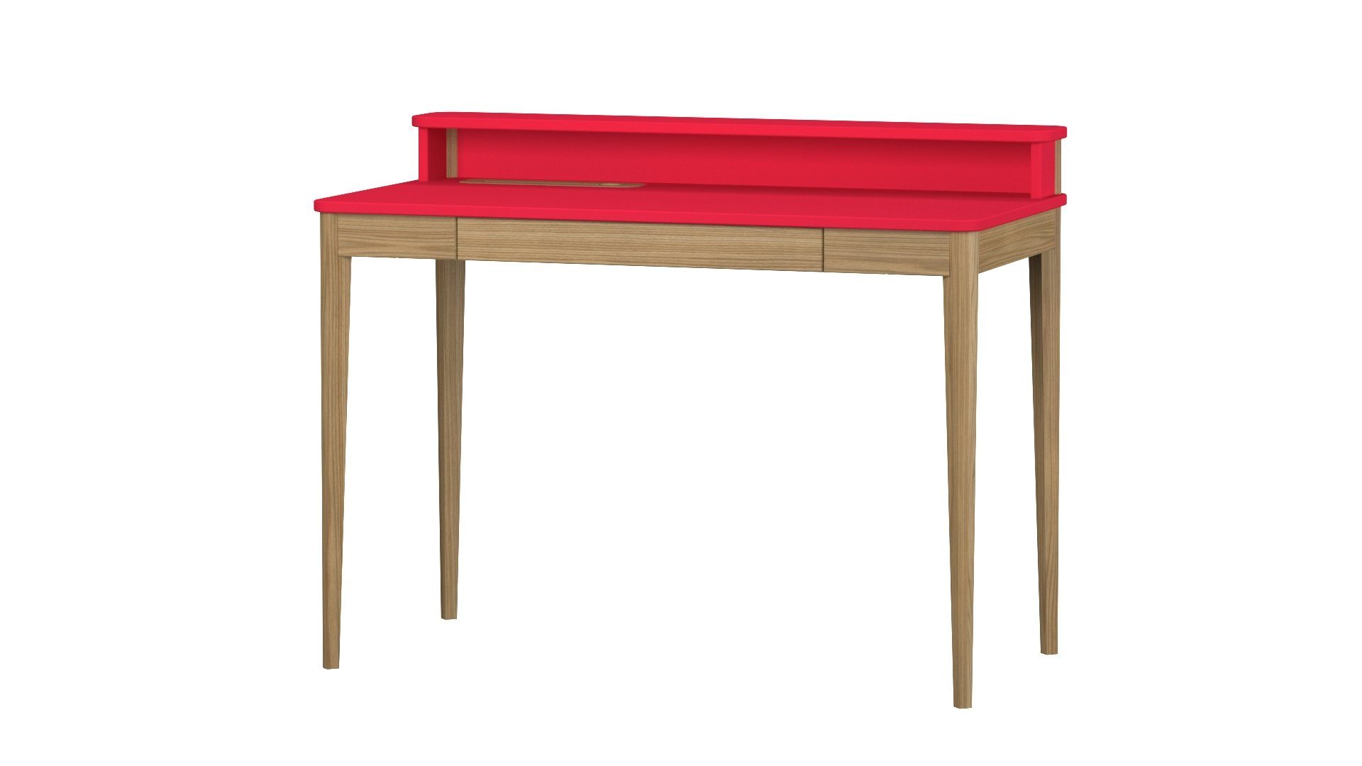 Siblo Schreibtisch - Design Regal Schublade - Eschenholz minimalistisches und (Kinderschreibtisch Ashley - Rot Schublade) - - Moderner Kinderzimmer Ashley mit Regal Kinderschreibtisch und Jugendzimmer mit Schreibtisch - MDF-Platte