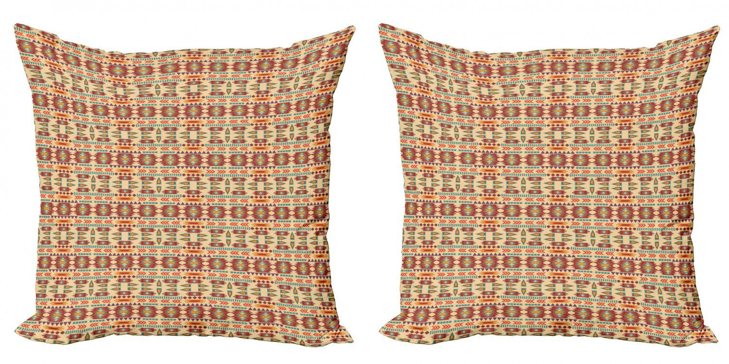 Kissenbezüge Modern Accent Doppelseitiger Digitaldruck, Abakuhaus (2 Stück), Stammes Traditionelle Geometrisches Motiv