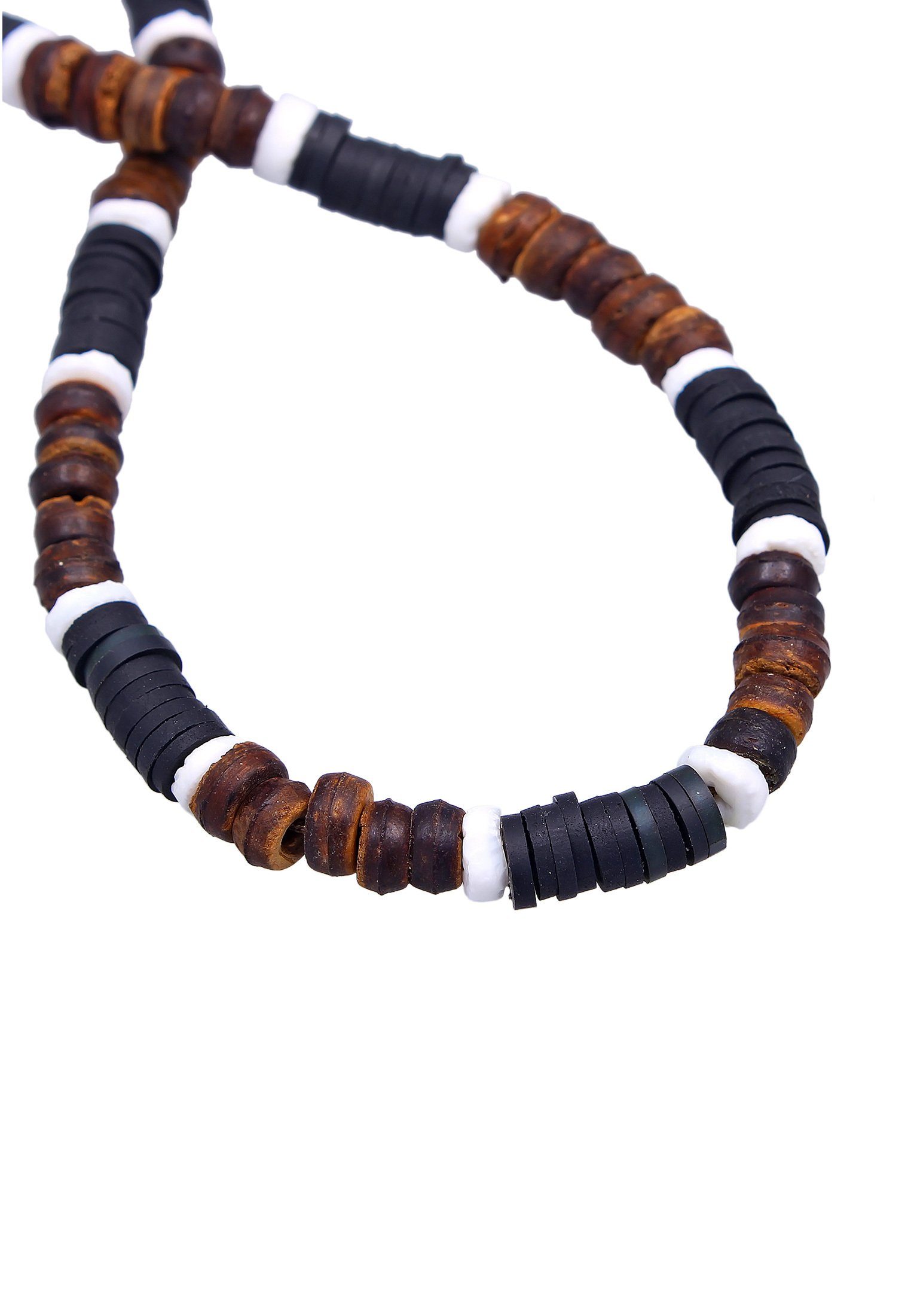 Kuzzoi Silberkette Herren Heishi Beads Vintage Surfer 925 Silber, Heishi Beads – Bild 3 von 5