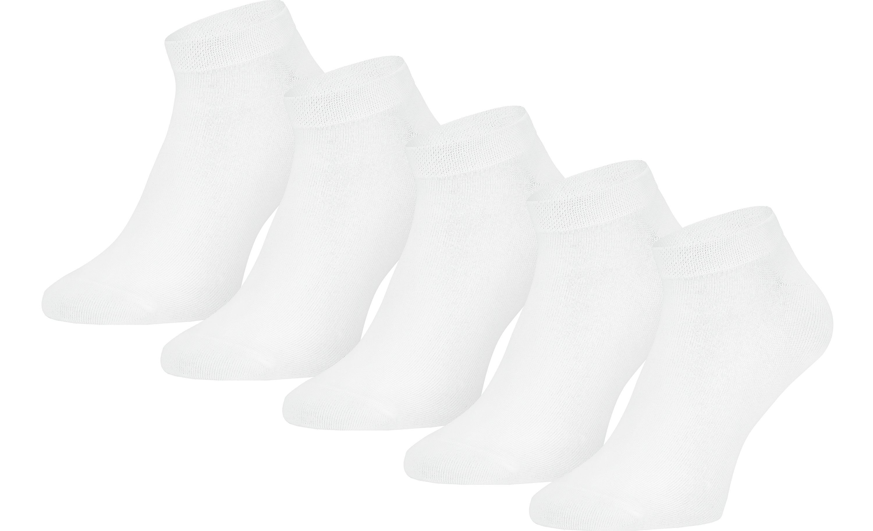 Weiß Pack Socken (5 Herren Ladeheid 10er Damen 5er Sneaker AT004 Socken und Pack)