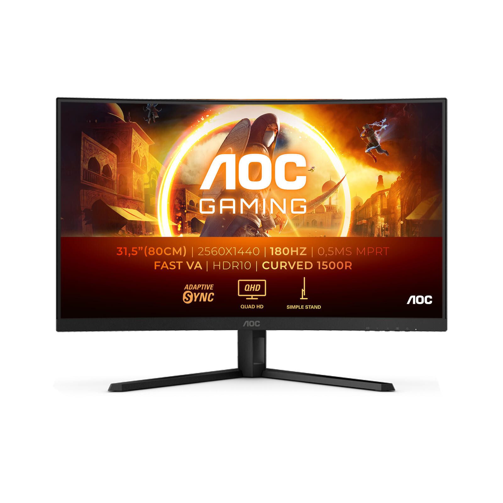 AOC CQ32G4VE OLED-Monitor (2560 x 1440, 0,5 ms Reaktionszeit, Fast VA)