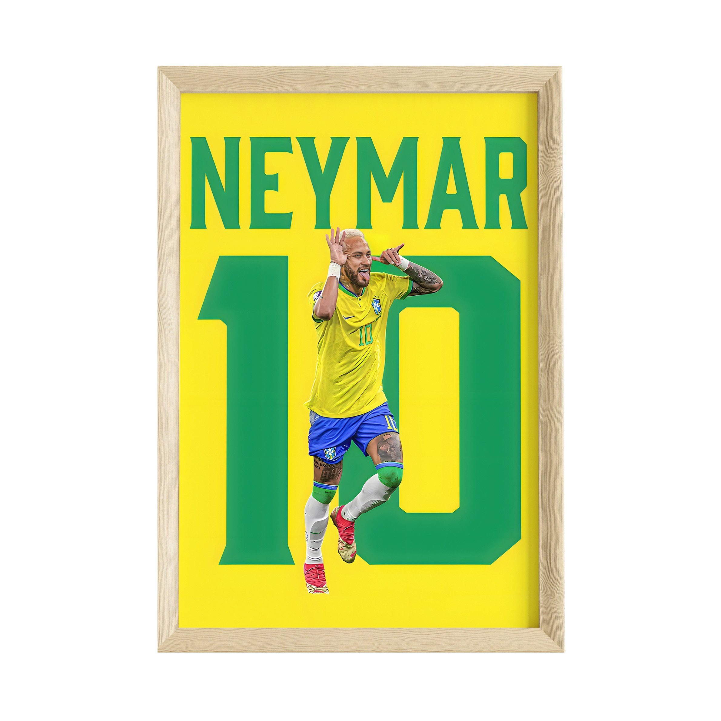 JUSTGOODMOOD Poster Premium ® Neymar Junior Brasilien · Fußball · ohne Rahmen