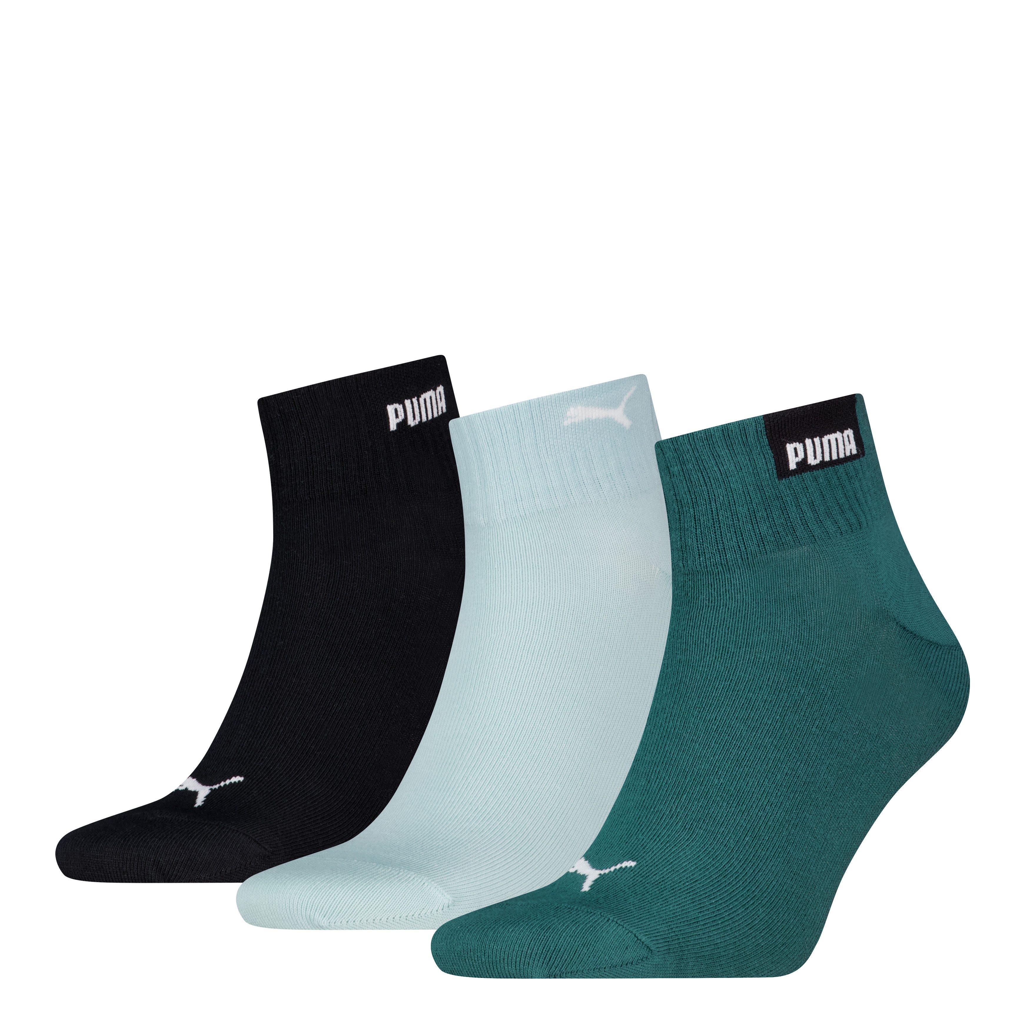 PUMA Kurzsocken PUMA UNISEX LOGO QUARTER (3-Paar)