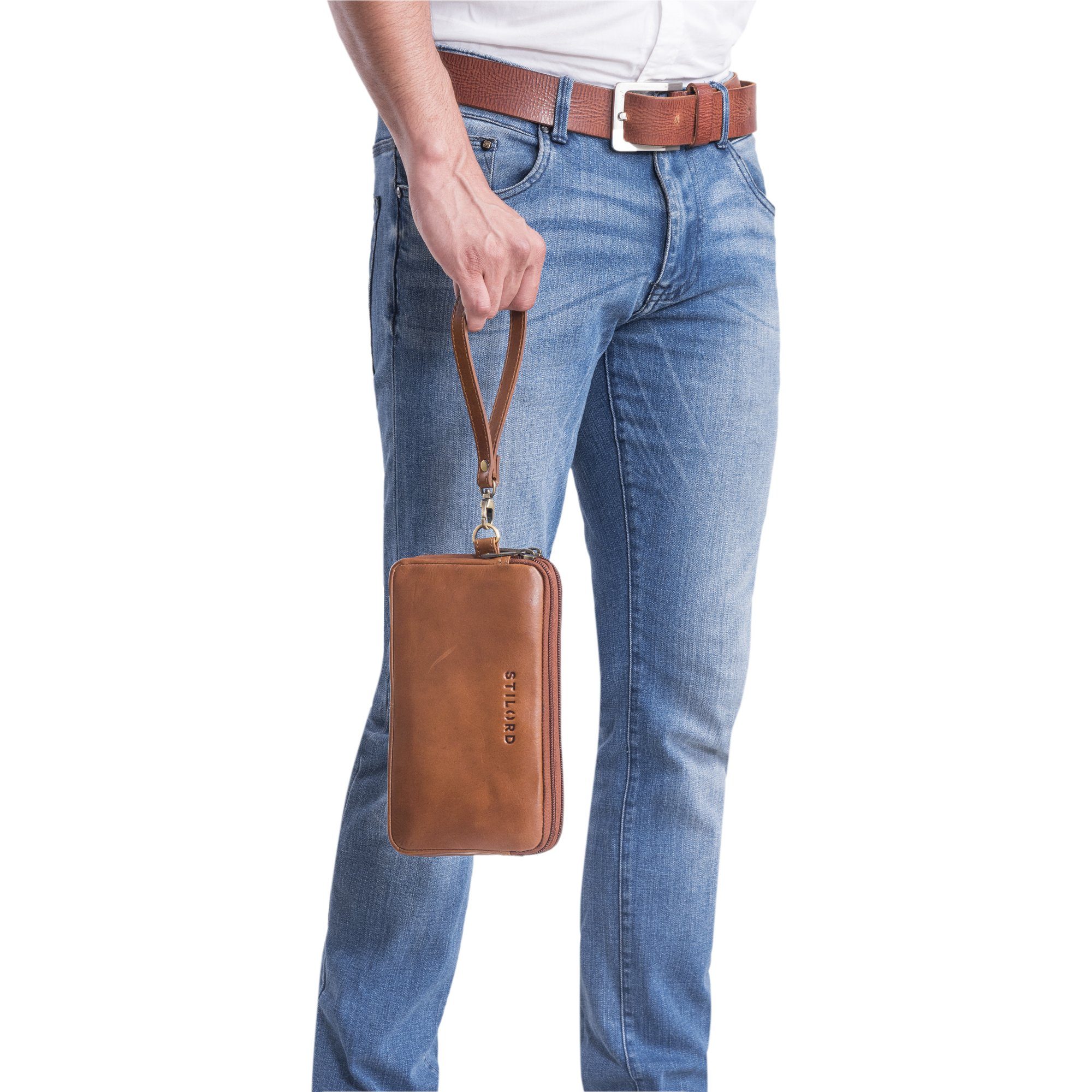STILORD Handtasche "Richie" Kleine Handgelenktasche Leder günstig online kaufen
