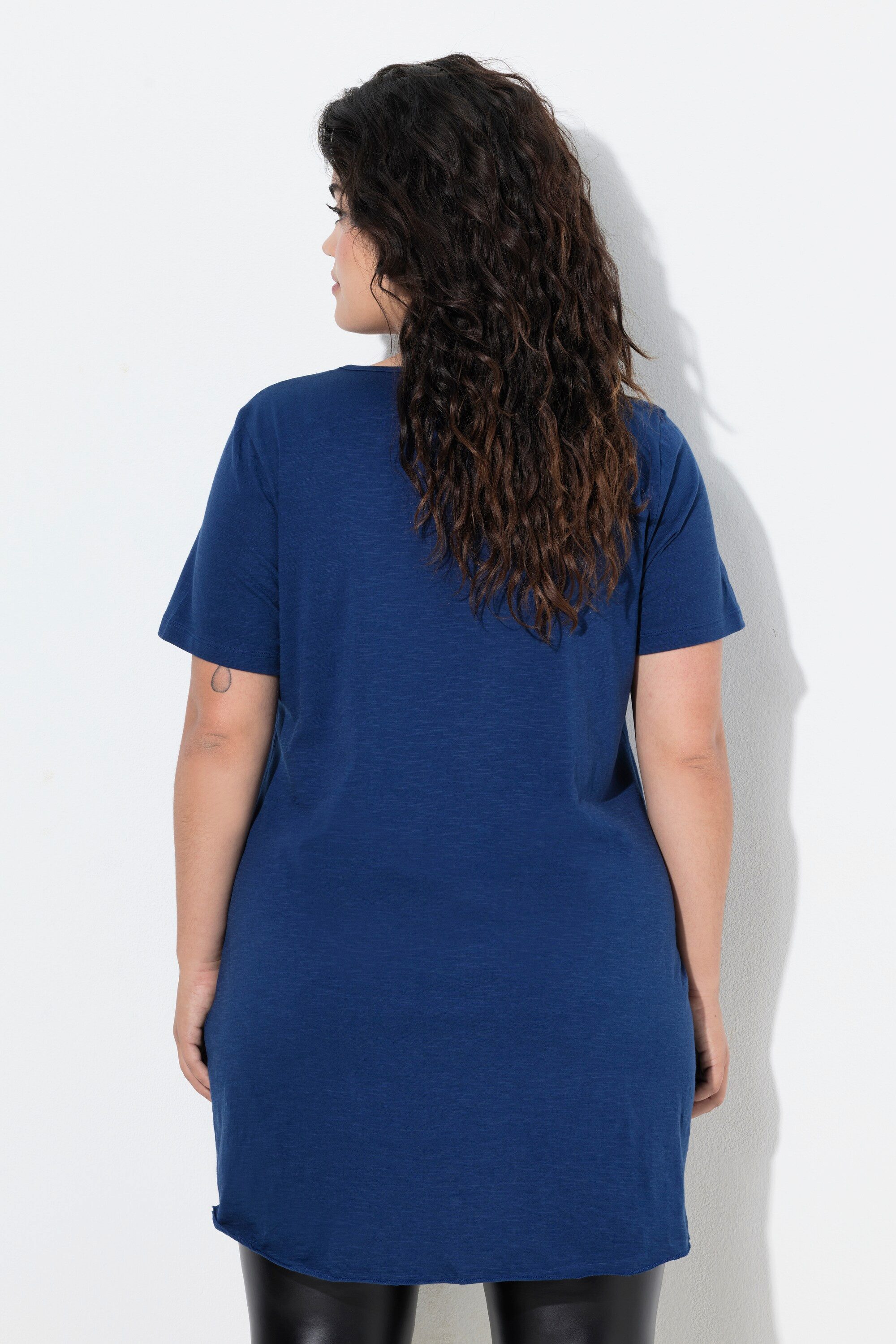 Angel of Style T-Shirt Longshirt Rundhals Halbarm gerundeter Saum