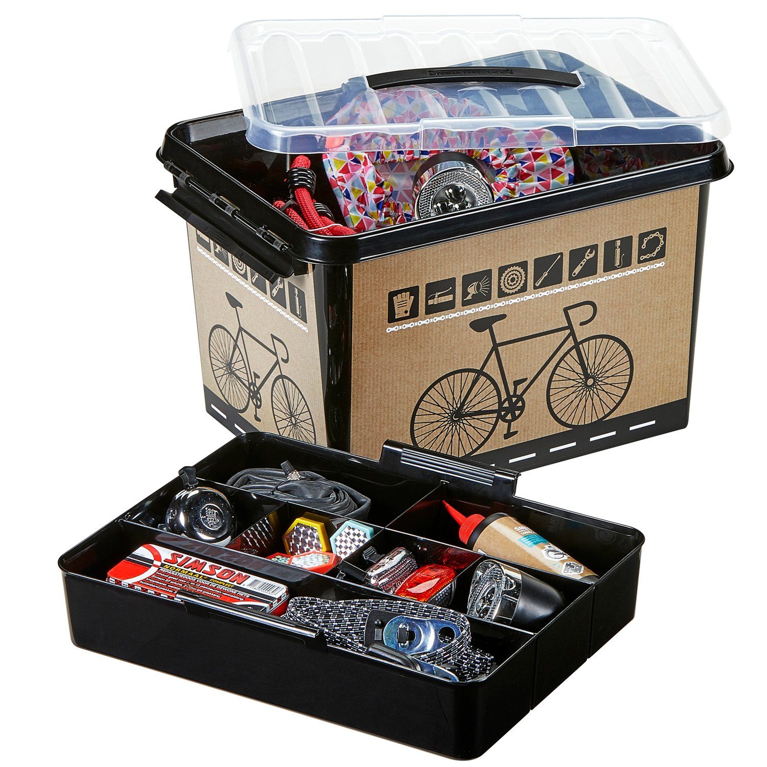Sunware Aufbewahrungsbox »Fahrrad Zubehör Box 22 Liter - mit Einsatz und  Deckel« online kaufen | OTTO