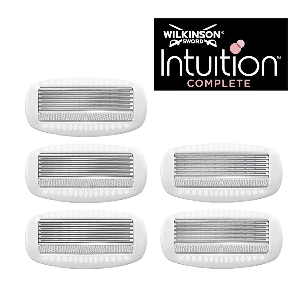 Wilkinson Rasierklingen Intuition Complete Wechselklingen (5 Stück), schmaler Klingenkopf mit sanften Hautconditioner