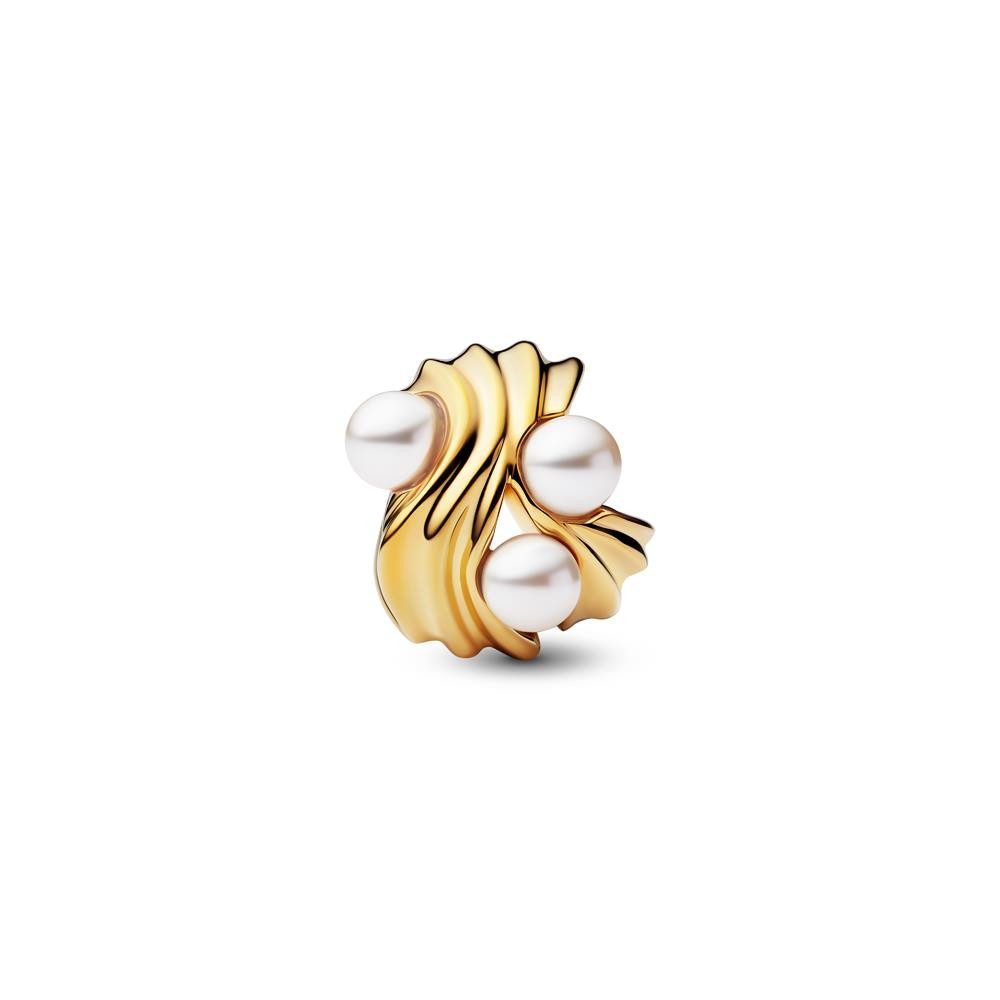 Pandora Charm-Einhänger Slide-Charm Moments, vergoldet, Kunstperlen von PANDORA