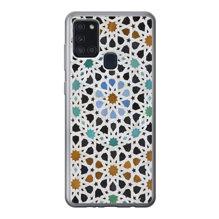 MuchoWow Handyhülle Ein marokkanisches Mosaikdetail Handyhülle Samsung Galaxy A21s Smartphone-Bumper Print Handy