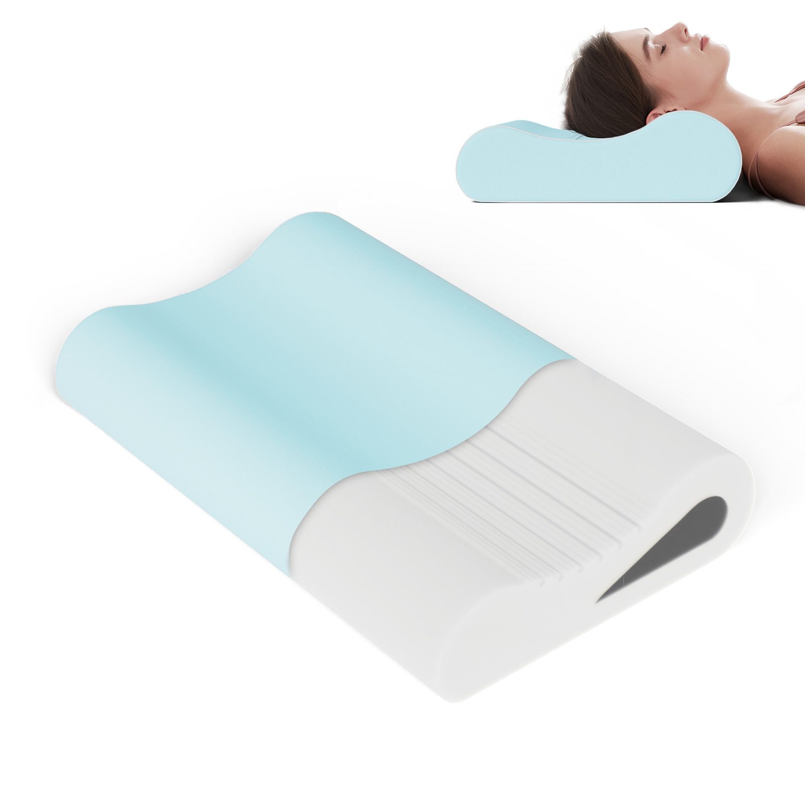 ROYGBIV Nackenstützkissen Memory Foam, Orthopädisches Kissen mit 2 Höhen, S günstig online kaufen