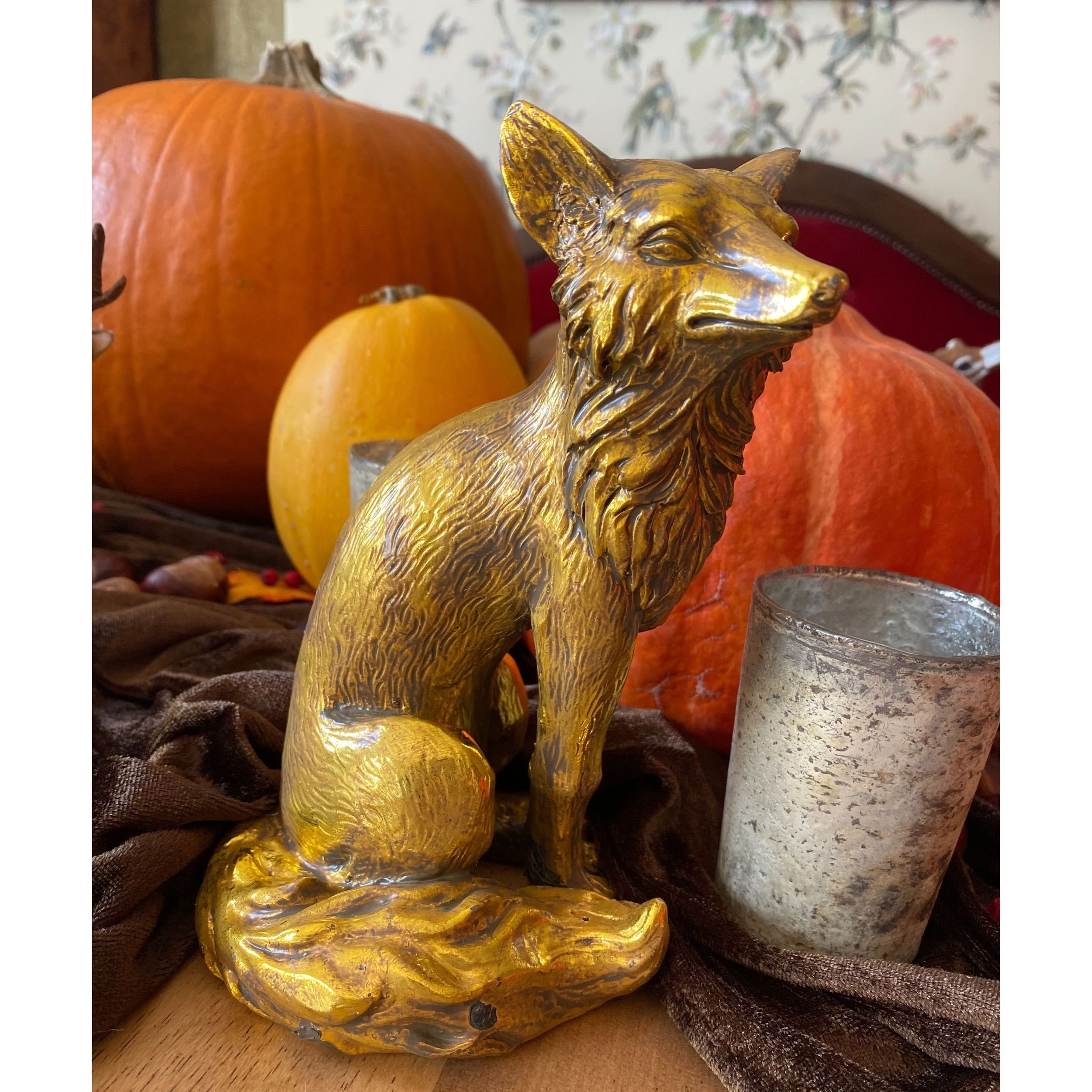 cm 18 Gold Florissima Tierfigur Deko Figur Fuchs