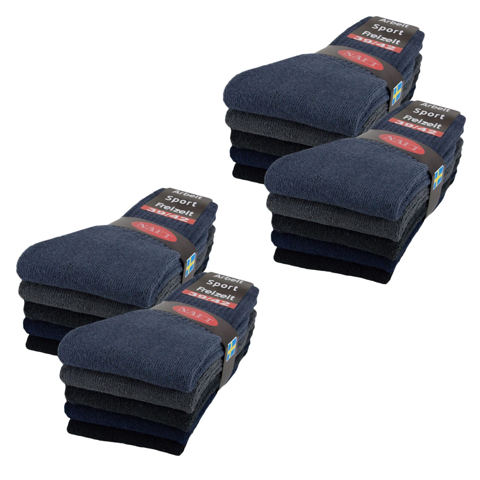 Tennissocken 10, 20, 30 Paar Sportsocken Arbeitssocken Herren & Damen