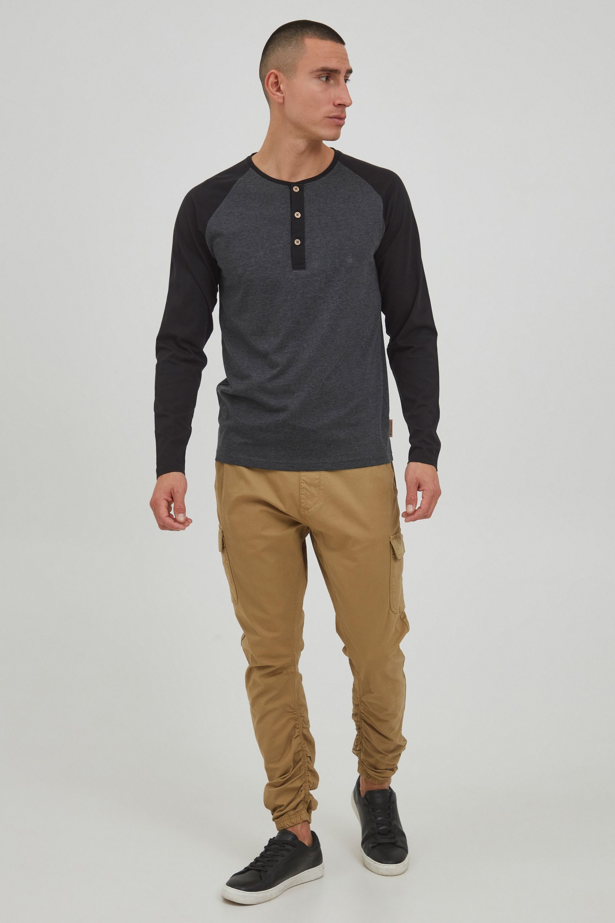 Indicode Rundhalsshirt IDWinston Longsleeve im Baseball-Look günstig online kaufen