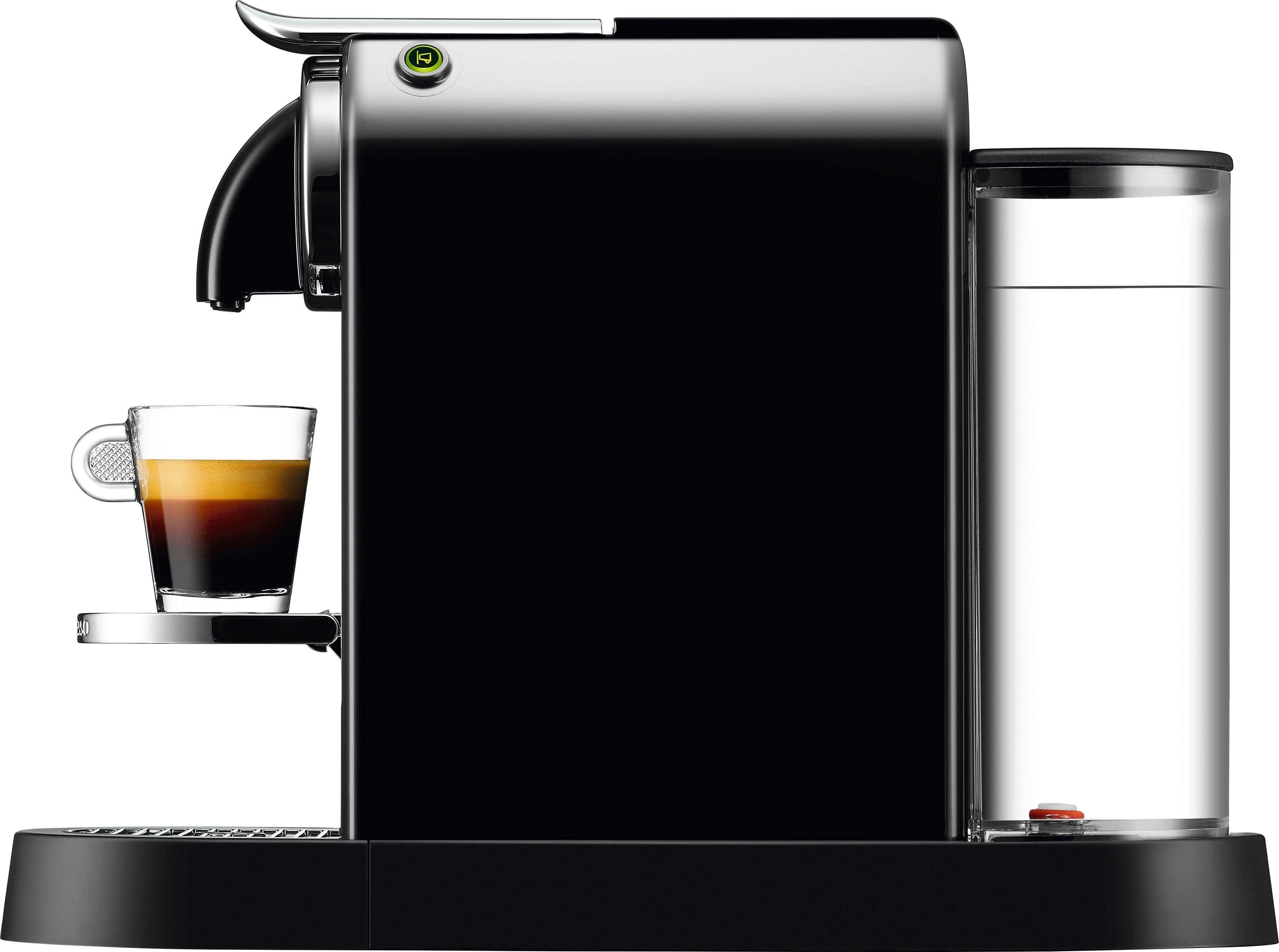 Kapselmaschine von 167.B inkl. Black, mit Kapseln DeLonghi, 7 CITIZ Nespresso EN Willkommenspaket