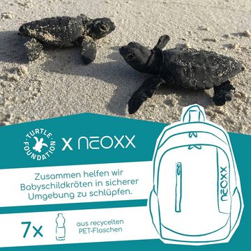 neoxx Schulrucksack Flow, Queen of Nite, teilweise aus recyceltem Material