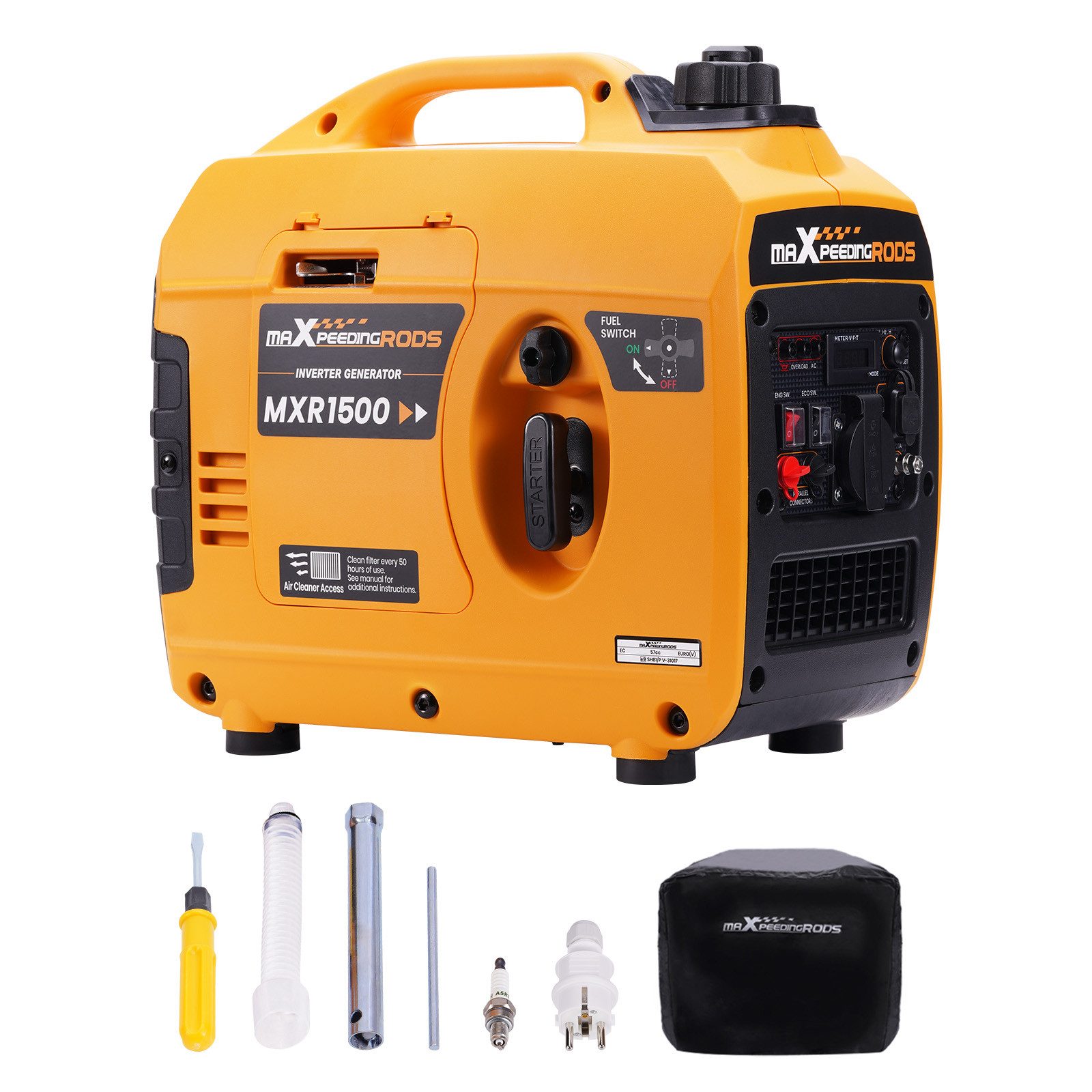maXpeedingrods Stromerzeuger MXR1500, 1,2 in kW, (1-tlg), Inverter Benzingenerator 11.5kg