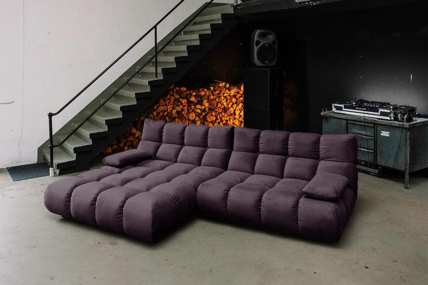 KAWOLA Ecksofa VIVIEN L-Form Samt Sofa - Bequem & Modern - Wohnzimmer Couch, L-Couch Samt, verschiedene Farben, 299x189cm, rechts/links montierbar