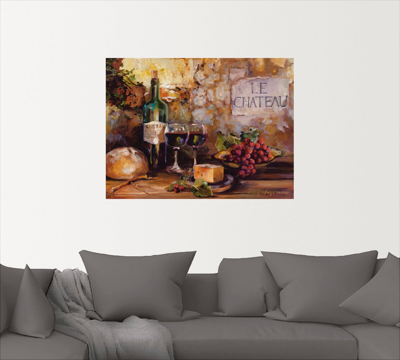 Artland Wandbild »Das Chateau«, Getränke (1 Stück), in vielen Größen & Produktarten -Leinwandbild, Poster, Wandaufkleber / Wandtattoo auch für Badezimmer geeignet-HomeTrends
