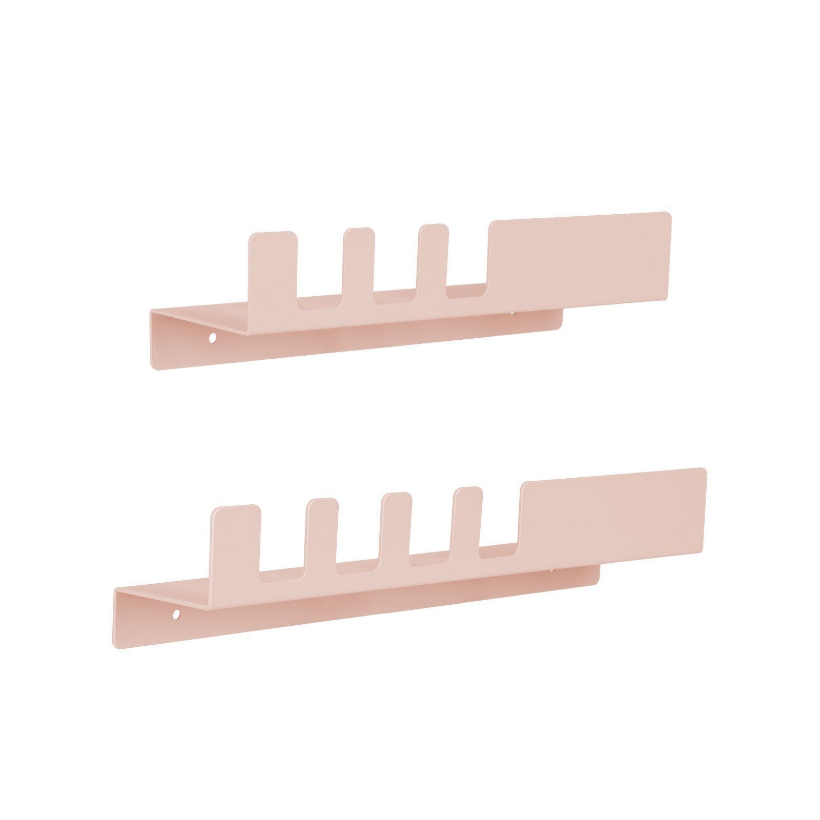Floordirekt Wandregal Metall, Wohndekoration aus Paulowniaholz, Wandregal