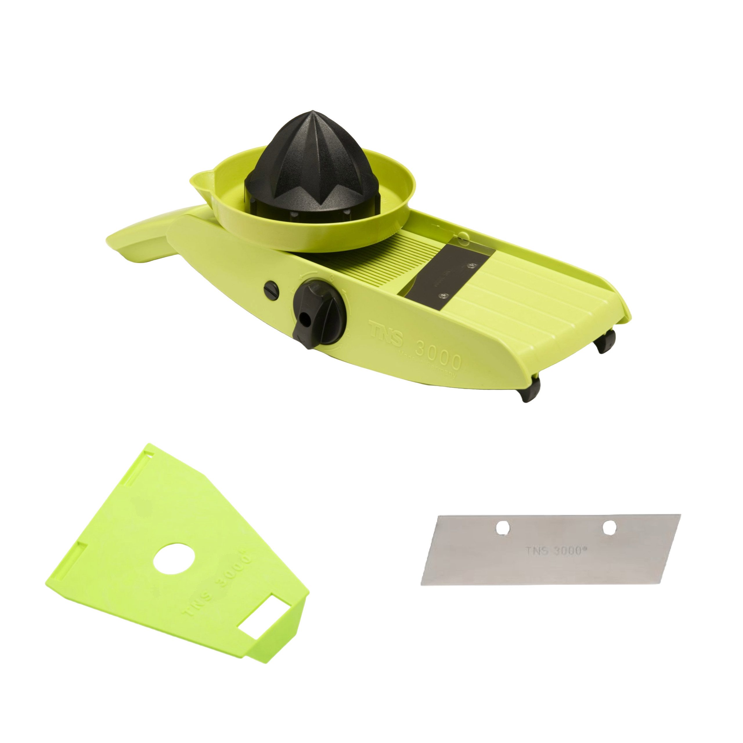 TNS 3000 Gemüsehobel TNS 3000 Kiwi Schwarz Gemüsehobel ALL IN ONE das Original KOMPLETT-SET