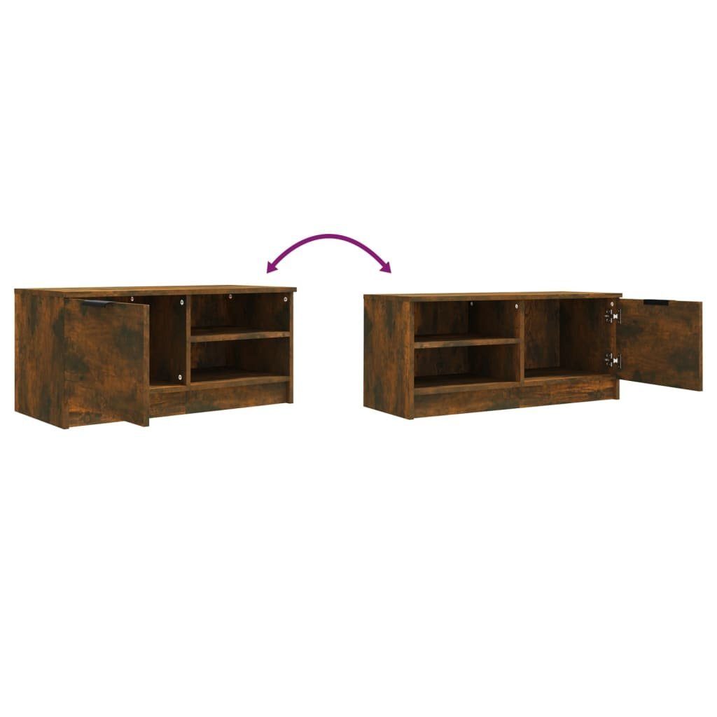 furnicato TV-Schrank Räuchereiche 80x35x36,5 cm Holzwerkstoff