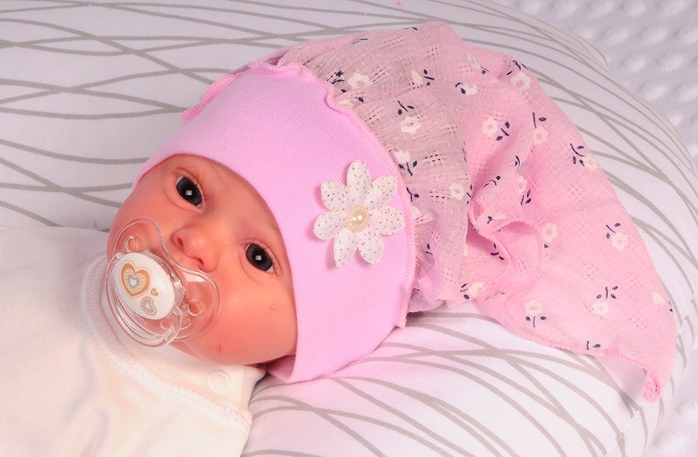 La Bortini Kopftuch Kopftuch Erstlingsmütze Mütze für Stirnband Baby Sommer Kopftuch