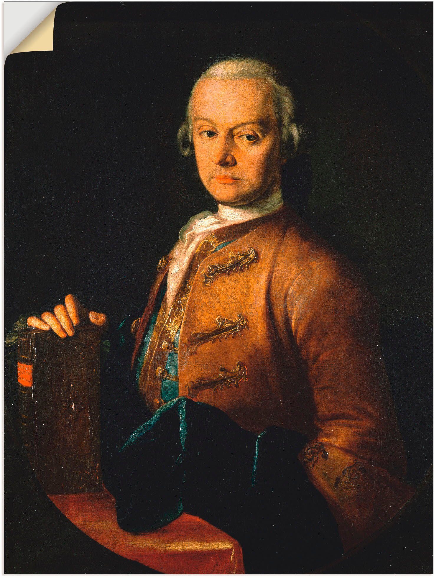 Artland Wandbild Bildnis Leopold Mozart. Um 1765, Menschen (1 St), als Leinwandbild, Wandaufkleber oder Poster in versch. Größen