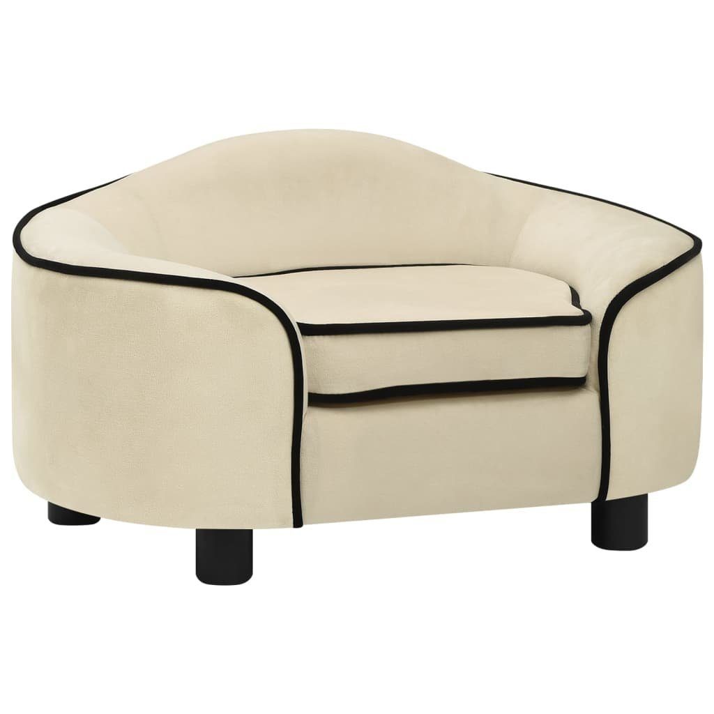 Thumbnail - vidaXL Hundekorb Hundesofa Hundekörbchen Hundeplatz Hundebett Creme 67x47x36 cm Plüsch