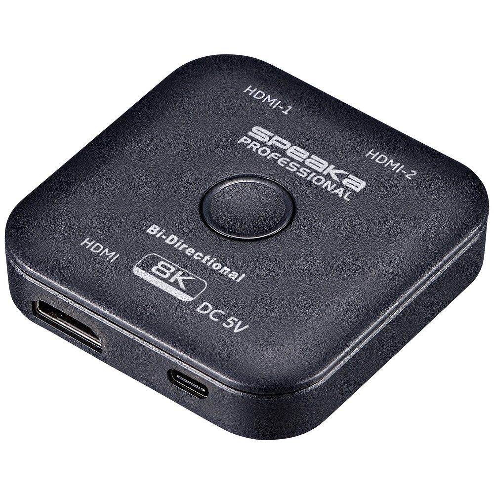 SpeaKa Professional SP-11990132 2 Port HDMI-Switch UHD 8K @ 60 Hz bidi Netzwerk-Adapter