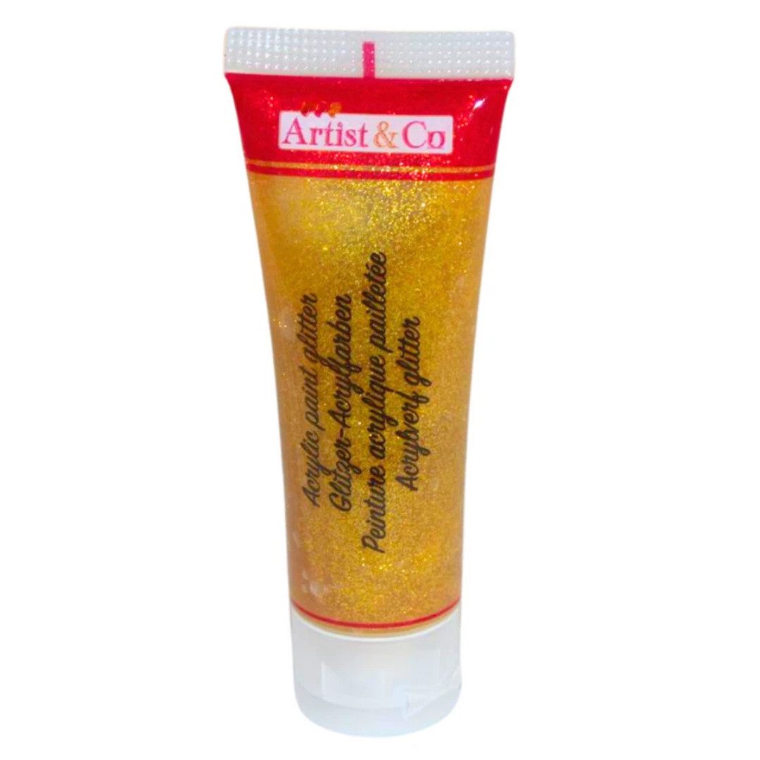 Artist & Co Acrylfarbe Acrylfarben 75 ml Glitzer & Glanz Künstlerfarbe Malfarbe, 75 ml Inhalt, Glitzer- & Glanzeffekt
