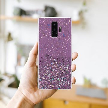 Cadorabo Handyhülle Samsung Galaxy S9 PLUS Samsung Galaxy S9 PLUS, Flexible TPU Silikon Handy Schutzhülle - Hülle - mit Glitzer