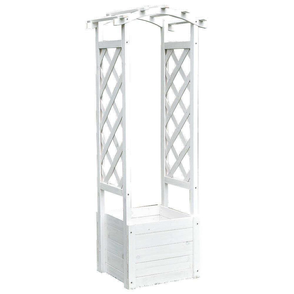 Feel2Home Rosenbogen Rankhilfe Spalier Pflanzkasten Rankgitter Rankgestell versch. Farben Stück, 1 St., Premium-Rosenbogen, Rosenbogen