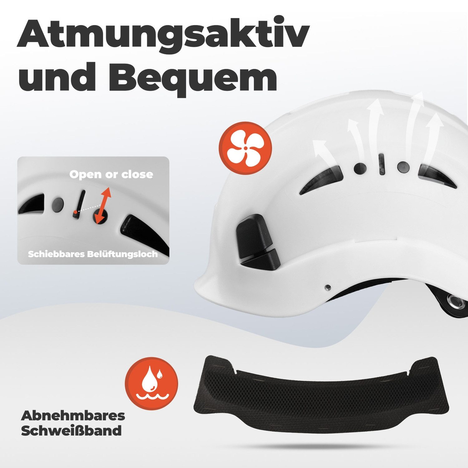 Mustbau Schutzhelm für Bergsteigen, Bergbau, Bauhelm, mit gefütterten Schaumstoffpolstern