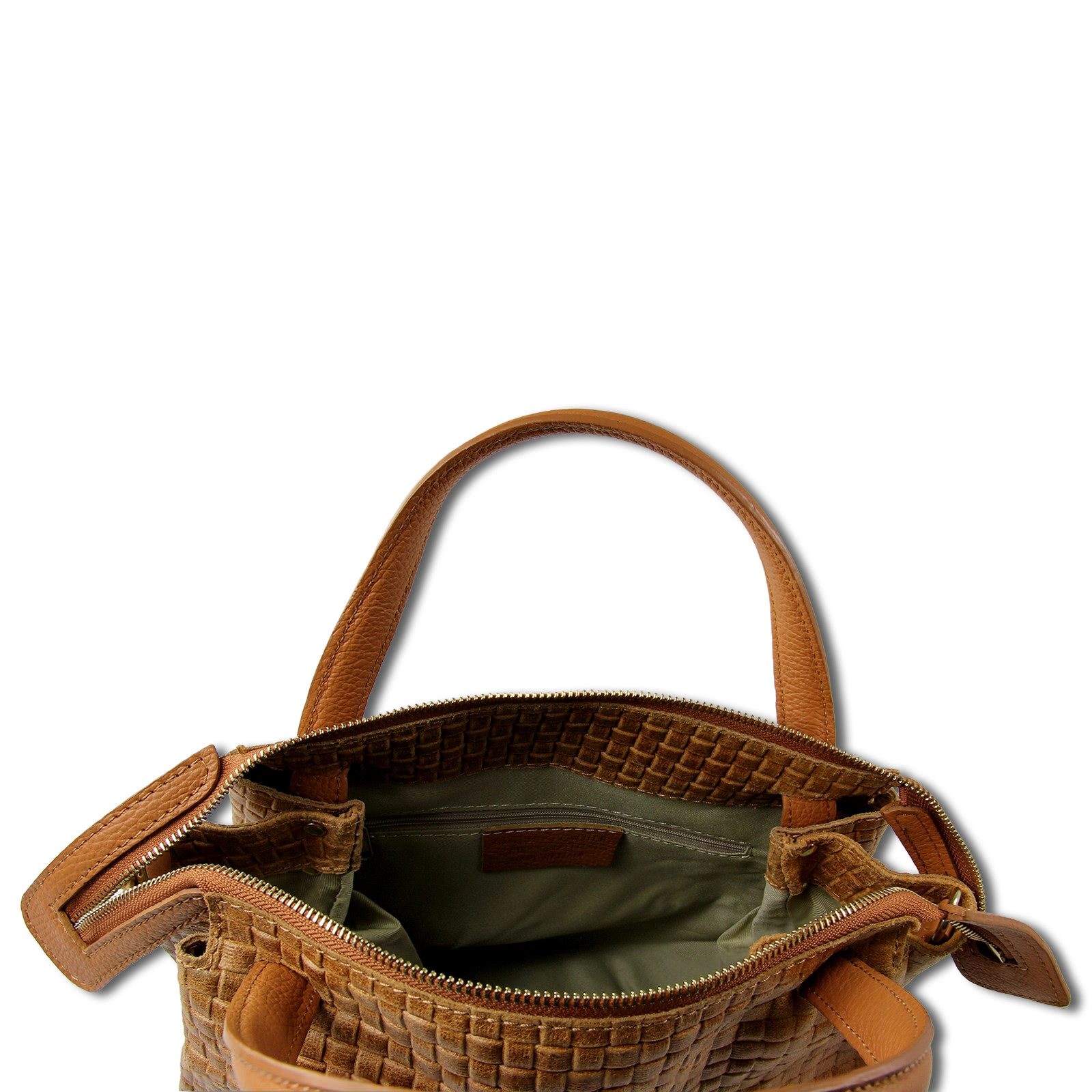 Toscanto Umhängetasche Toscanto Damen Umhängetasche Leder (Umhängetasche), Damen Leder Umhängetasche, braun ca. 30cm