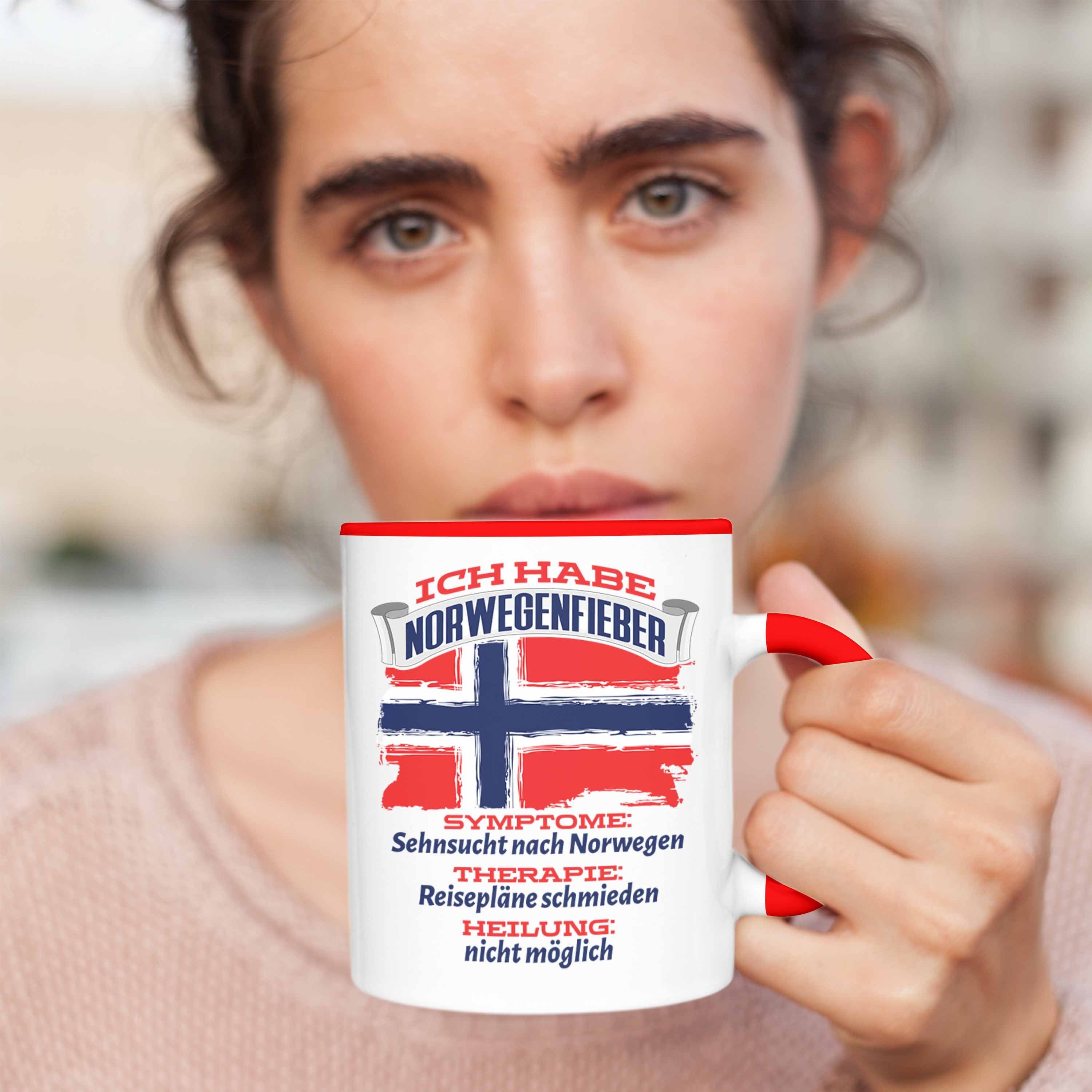 Grafik Geschenk Tasse Lust Geschenkidee Norwegenfieber Norwegen Tasse Trendation Rot Spruch