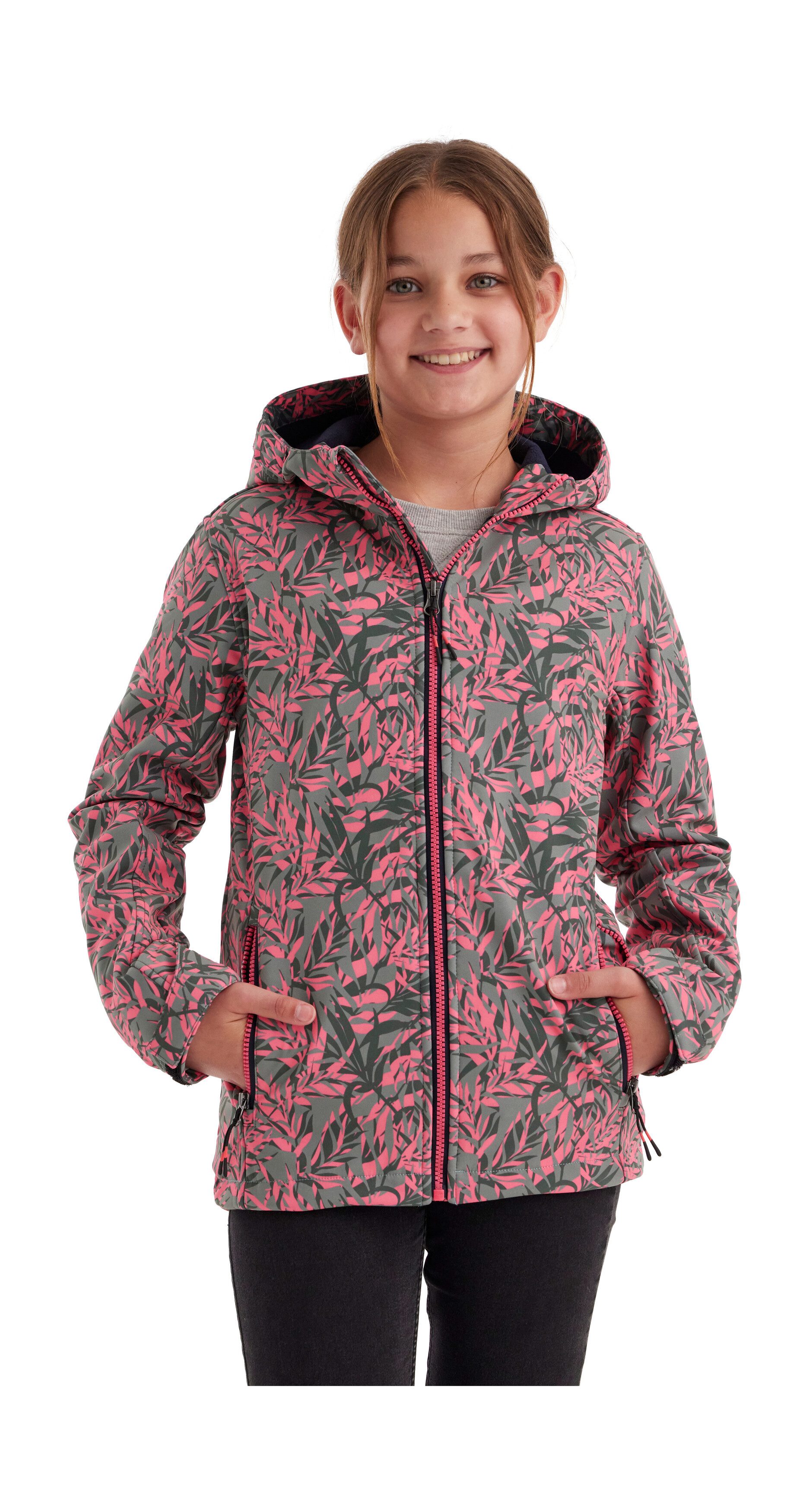 Killtec Softshelljacke Mädchen Softshelljacke Print Wasserdicht, windabweisend, atmungsaktiv, modischer Print