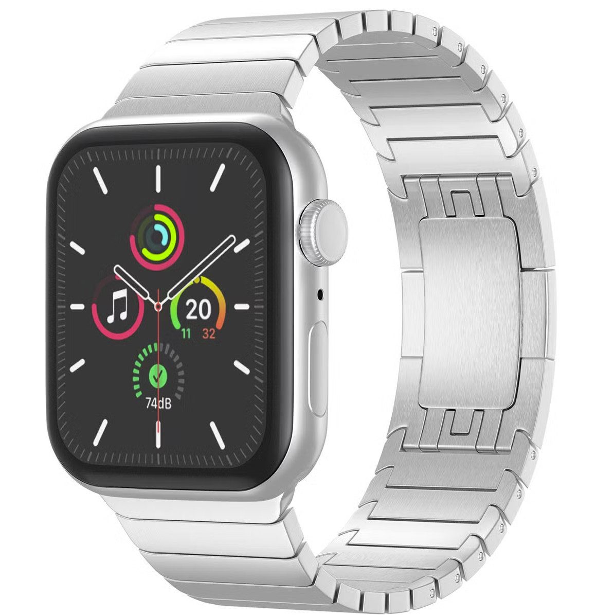 Uhrenarmband Armband für Apple Watch 38-49mm Edelstahl Titan Look 10 9 8 7 6 Ultra