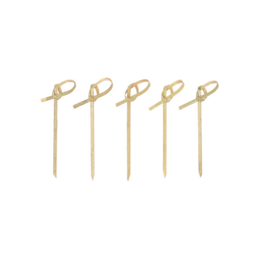 PAPSTAR Schaschlikspieße 40 Fingerfood - Picker "pure" 6 cm "Knoten"