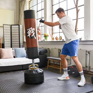 eyepower Bodenmatte 12 Bodenschutzmatten mit Rand 63x63x2cm Fitness, XL Judomatte für Zuhause