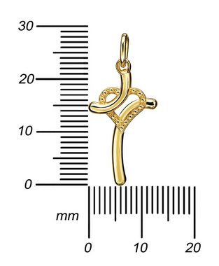 JEVELION Kreuzkette Kreuz Anhänger 333 Gold (Goldanhänger, für Damen und Herren), Mit Kette vergoldet- Länge wählbar 36 - 70 cm.