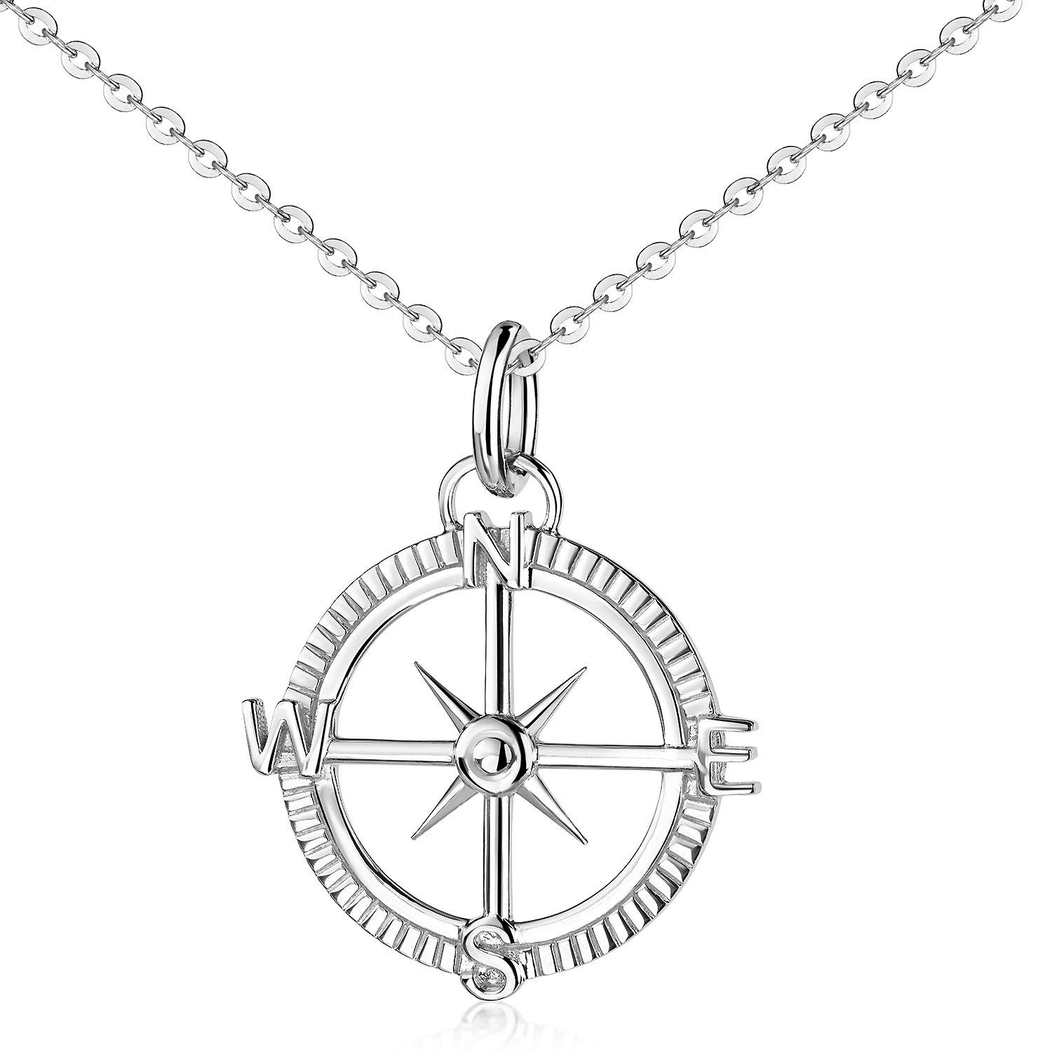 Materia Kettenanhänger Silber Kompass / Windrose günstig online kaufen